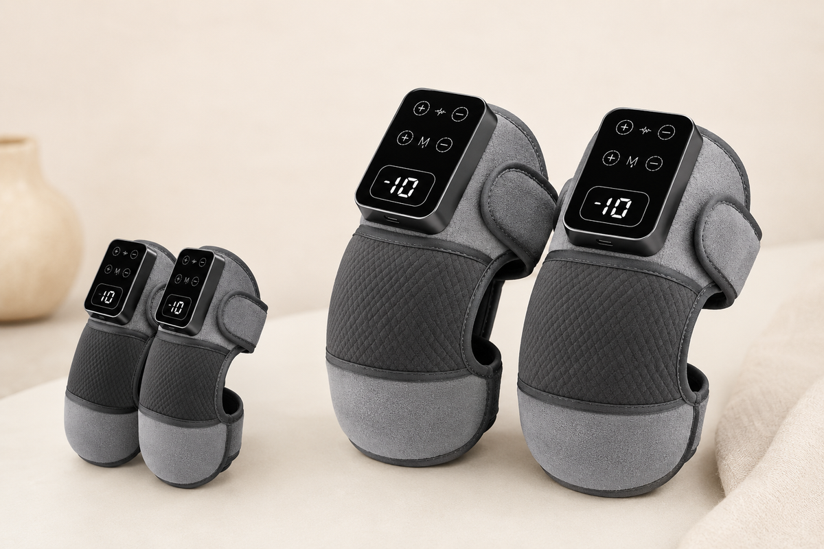 Smart Heated Knee Massager – Wraparound Heat Therapy Knee Wrap with 3 Intensity Levels & Digital Controls