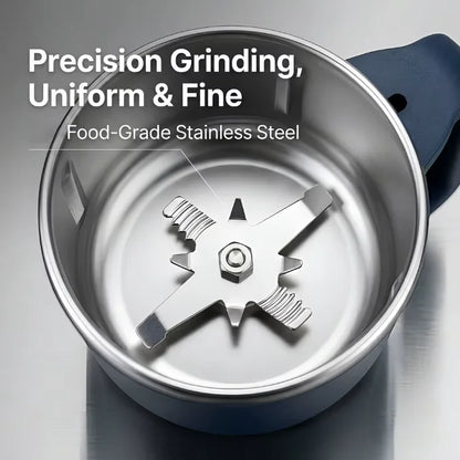 Portable Electric Coffee Grinder with Stainless Steel Blades One-Touch Operation for Nut Spice Grinding
