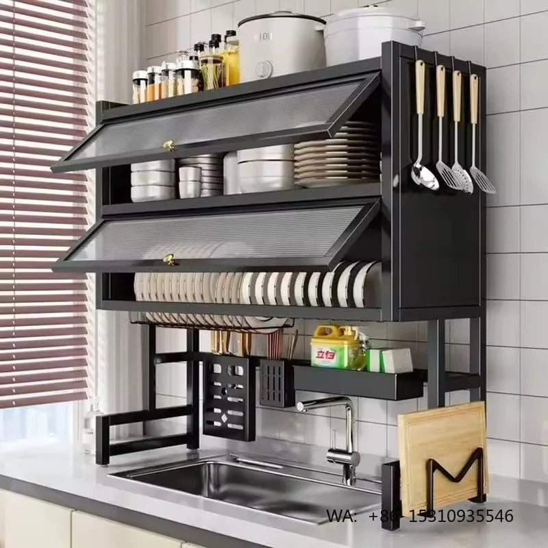 2-Tier Premium Dish Drying Rack with Utensil Holder