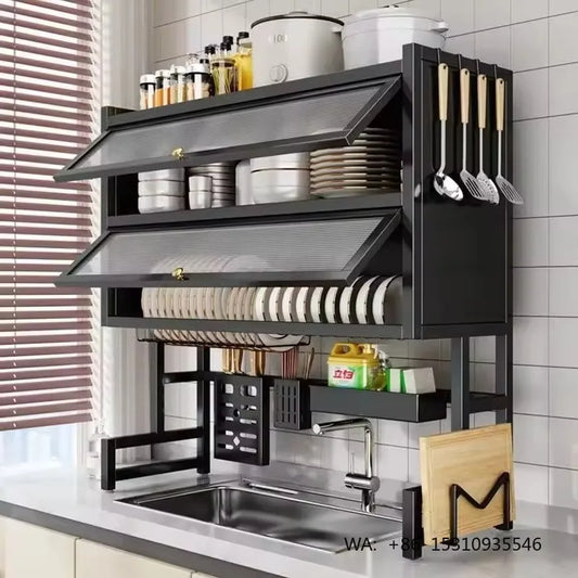 2-Tier Premium Dish Drying Rack with Utensil Holder