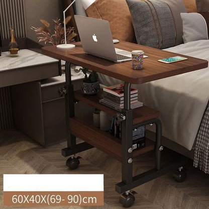Movable small table, bedside table, bedroom, household desk, dormitory, simple lazy lifting computer table, sofa edge