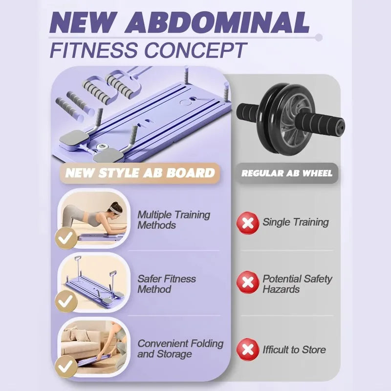 Commercial Home Folding Multifunctional Reformer Abdominal Core Trainer Roller Training Exercise