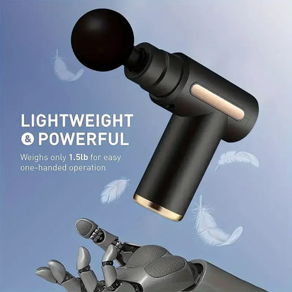 Portable Electric Massage Gun – Handheld Muscle Massager with 4 Massage Heads