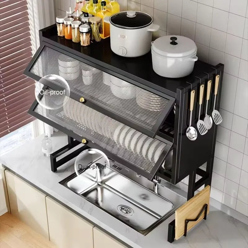 2-Tier Premium Dish Drying Rack with Utensil Holder