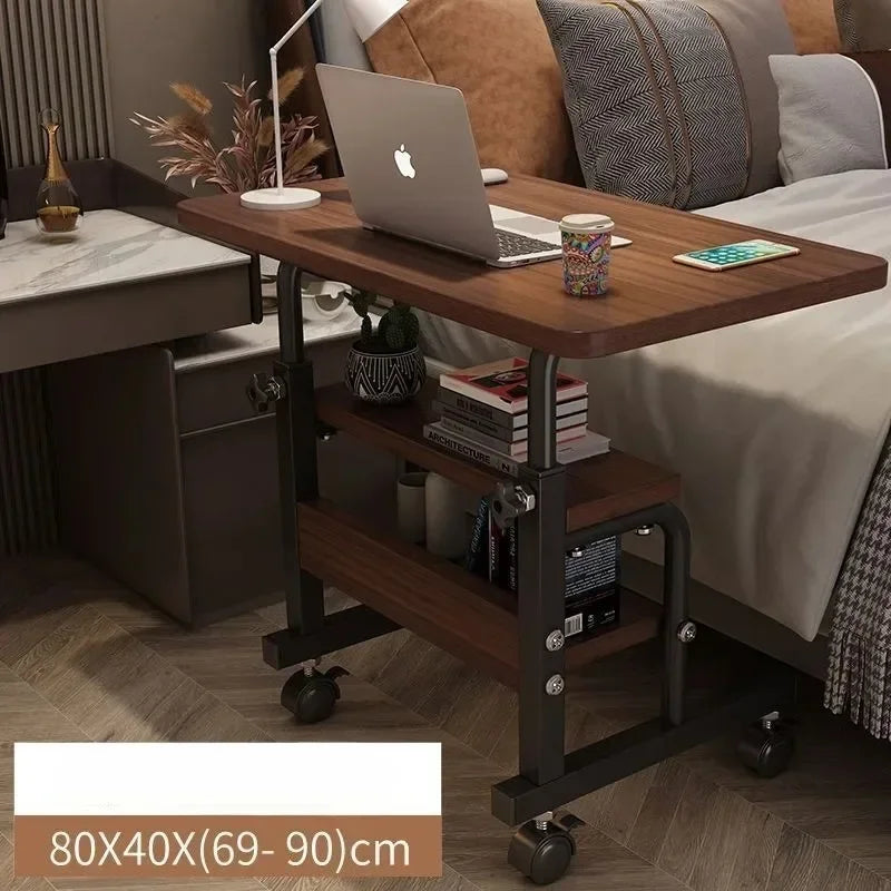 Movable small table, bedside table, bedroom, household desk, dormitory, simple lazy lifting computer table, sofa edge