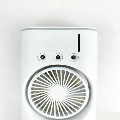 USB charging humidifier, desktop fan, spray fan, air cooler, with LED lights, suitable for home and outdoor use