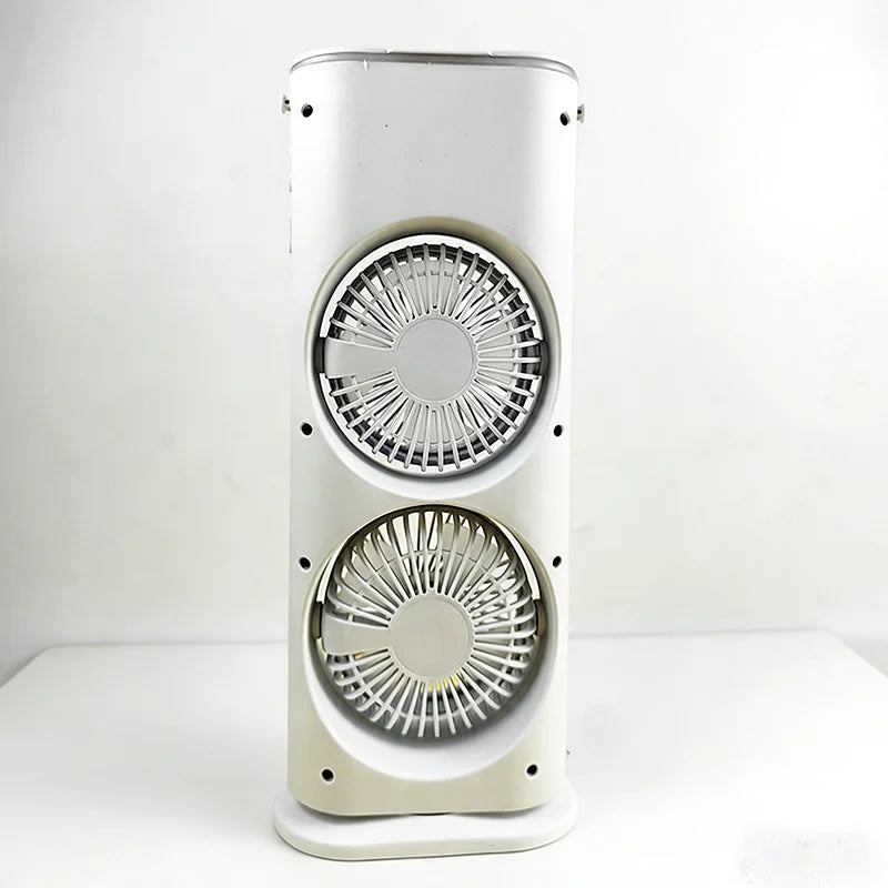 USB charging humidifier, desktop fan, spray fan, air cooler, with LED lights, suitable for home and outdoor use
