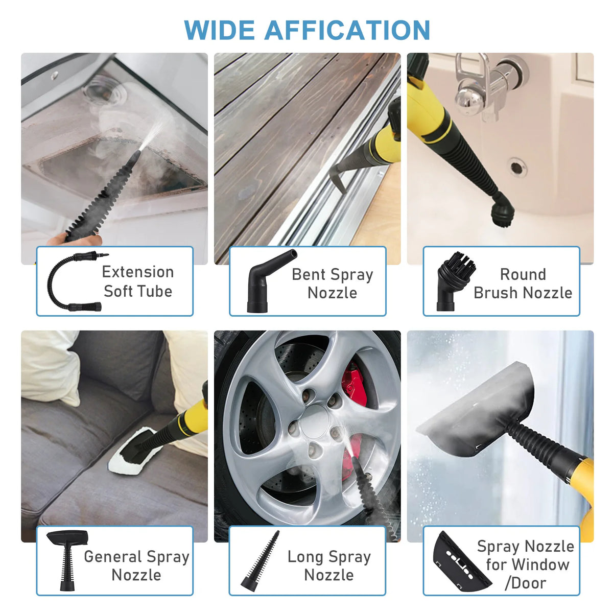 Portable Handheld Steam Cleaner with Accessories