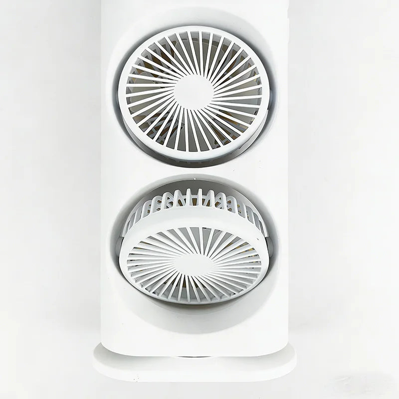 USB charging humidifier, desktop fan, spray fan, air cooler, with LED lights, suitable for home and outdoor use