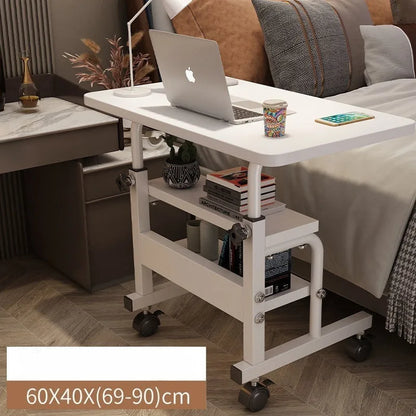 Movable small table, bedside table, bedroom, household desk, dormitory, simple lazy lifting computer table, sofa edge