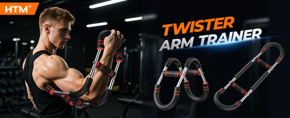 U Shape Arm Trainer Hand Gripper Non-Slip Grip 60-100lb Power Twister Bar Fitness Equipment for Gym Home Muscle Exercise