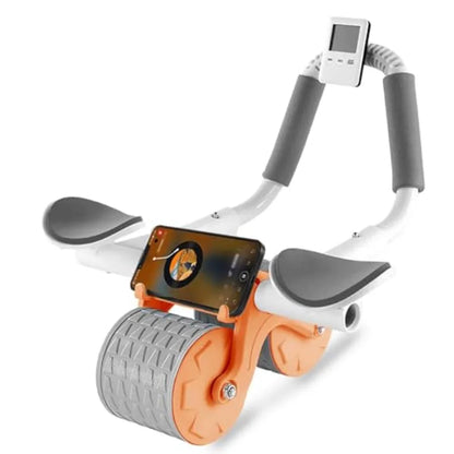 2026 Upgraded Ab Roller Wheel with Knee Mat andTimer - Automatic Rebound Abdominal Wheel with Elbow Support, Abs Workout Equipm