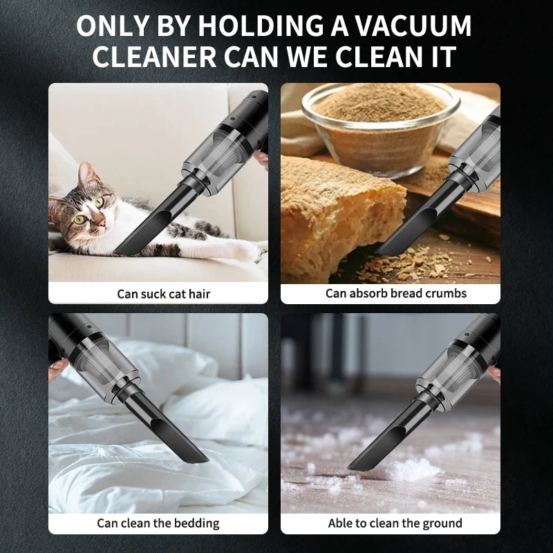 3-in-1 Portable Mini Vacuum Cleaner- Cordless Handheld Cleaner