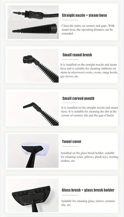 Portable Handheld Steam Cleaner with Accessories