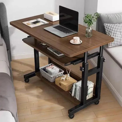 Movable small table, bedside table, bedroom, household desk, dormitory, simple lazy lifting computer table, sofa edge