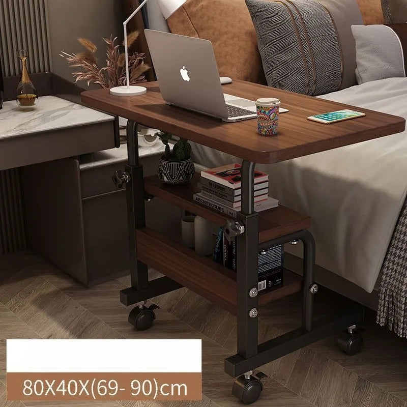 Movable small table, bedside table, bedroom, household desk, dormitory, simple lazy lifting computer table, sofa edge