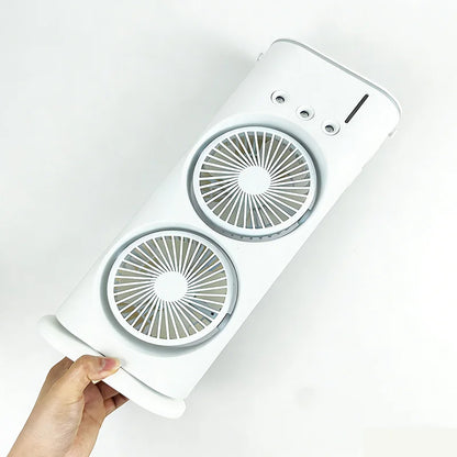 USB charging humidifier, desktop fan, spray fan, air cooler, with LED lights, suitable for home and outdoor use