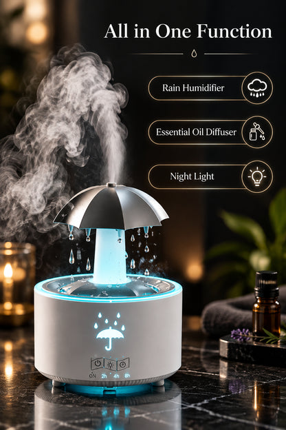 Umbrella Rain Aroma Diffuser with Magnolia Fragrance Oil