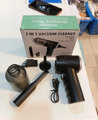 3-in-1 Portable Mini Vacuum Cleaner- Cordless Handheld Cleaner