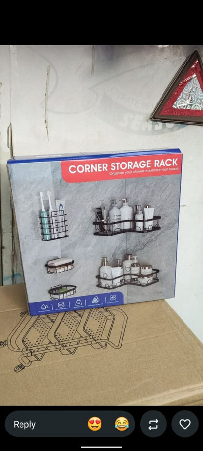 5-in-1 Corner Storage Rack – Multi-Tier Space-Saving Shelf Organizer
