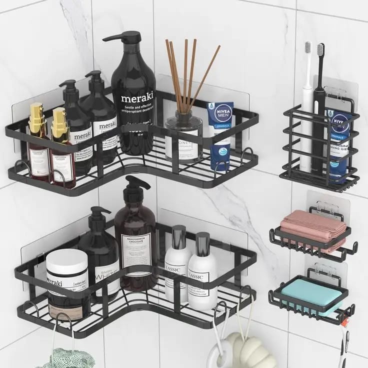 5-in-1 Corner Storage Rack – Multi-Tier Space-Saving Shelf Organizer