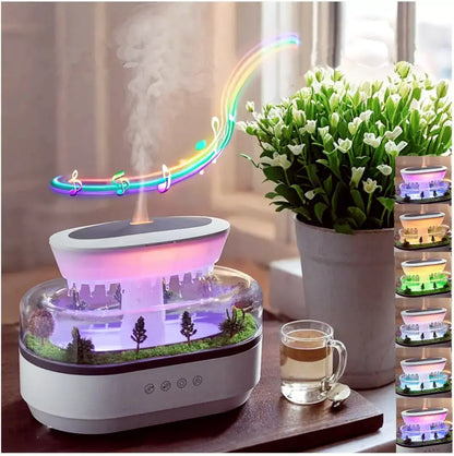 3D Rain Drop Aroma Diffuser & Humidifier with Relaxing Raindrop Effect