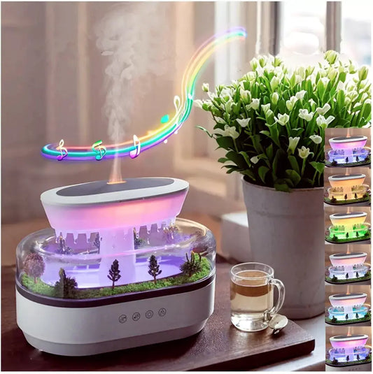 3D Rain Drop Aroma Diffuser & Humidifier with Relaxing Raindrop Effect