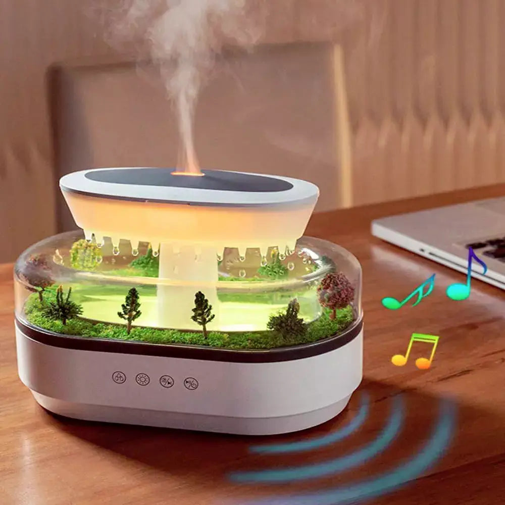 3D Rain Drop Aroma Diffuser & Humidifier with Relaxing Raindrop Effect