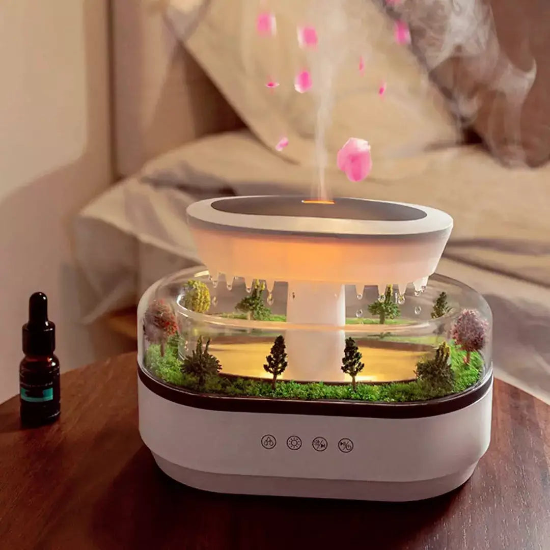 3D Rain Drop Aroma Diffuser & Humidifier with Relaxing Raindrop Effect