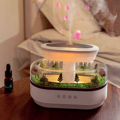 3D Rain Drop Aroma Diffuser & Humidifier with Relaxing Raindrop Effect